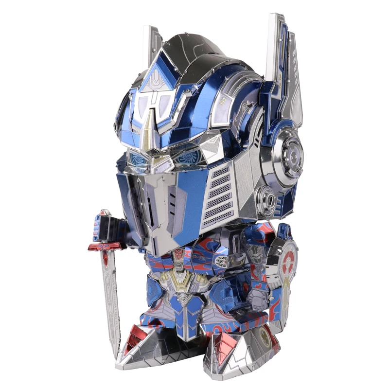 

2018 MU 3D Metal Puzzle TF Optimus Prime Head replaceable Model DIY Laser Cut Jigsaw Model For Adult Toys Desktop decoration