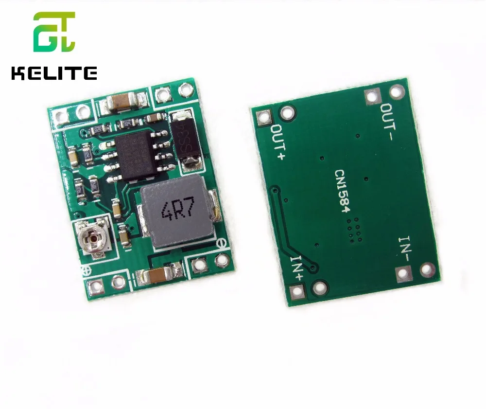 

HAILANGNIAO 5PCS GW1584 Ultra-small size DC-DC step-down power supply module 3A adjustable step-down module super LM2596