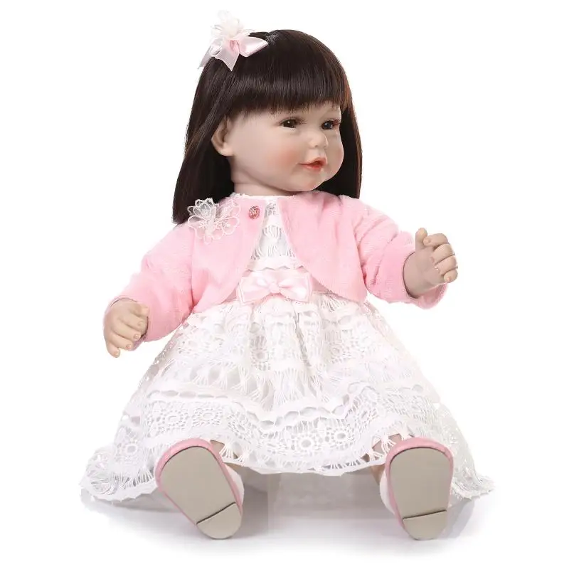 Real Reborn Babies Girls Doll Silicone Reborn Dolls for Girls Birthday Gift,20 Inch Princess Dolls with Clothes Brown Eyes