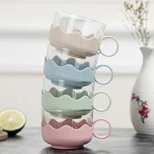 Подсвечники чашек бытовой утолщенный анти-скальдинг чашки Творческий Горячий пшеничный апельсиновый сок чашка 2 шт