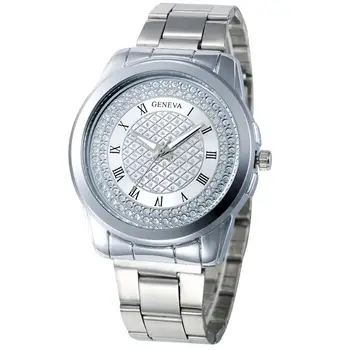 

Wholesale Women's Fashion Rhinestone Stainless Steel Band Analog Quartz Wrist Watch