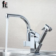Fit into everyway бортике одной ручкой водопад ванная комната ванна кран с ручным душем горячей и холодной воды