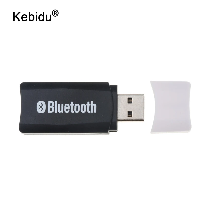 

kebidu Bluetooth 5.0 USB Receiver Wireless Adapter Dongle AUX with 3.5mm Audio Cable Handsfree for Car Kit Speaker Headphone