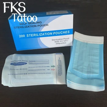 

Tattoo Accessories Disposable Tattoo Supplies Sterilization Pouches Bags 200pcs/box 160 x 90mm Small Size Medical-grade Bag