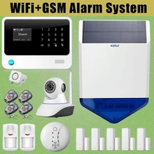G90B Etiger 2017 Caliente WiFi GSM Intruder Antirrobo Inalámbrica y Cámara IP + Sirena Solar