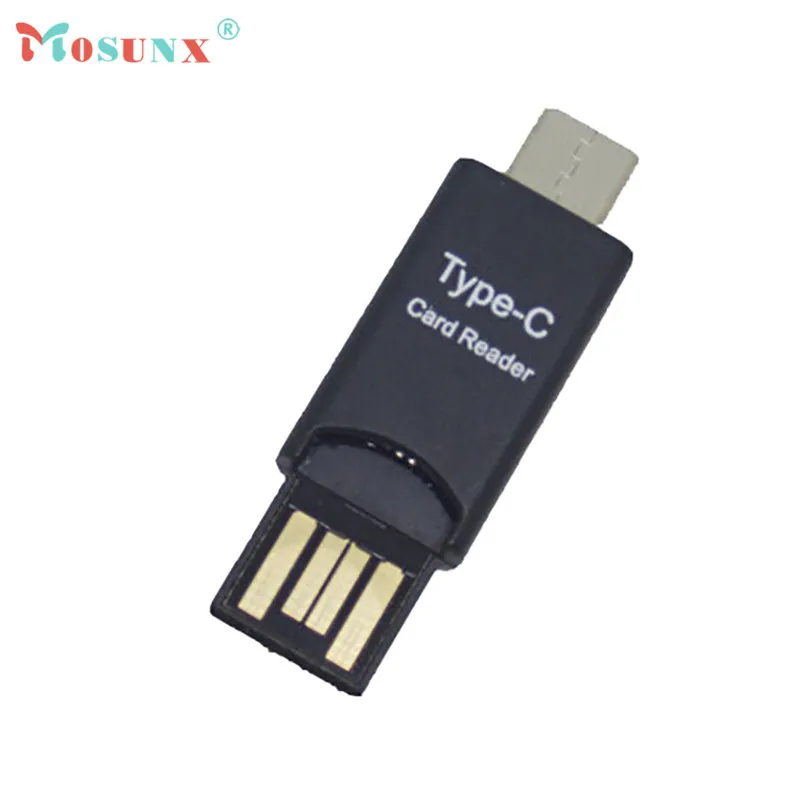 Горячая продажа Mosunx USB 2,0 type-C адаптер хоста OTG Micro SD кард-ридер для ноутбука ПК Телефона Подарки оптовая продажа 1 шт