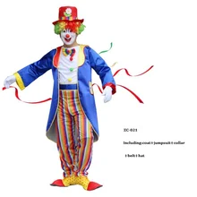 Праздник разнообразие Смешной клоун Cospaly костюм взрослый человек клоун костюм Хэллоуин маскарад карнавечерние вал платье