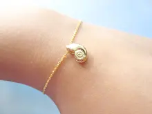 1PCS  B037 Cute Seashell Bracelet Spiral Swirl Sea Snail Bracelet Ariel Voice Shell Bracelets Ocean Beach Conch Bracelets