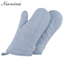 Neoviva хлопок деним стеганая печь для взрослых рукавицы для кухни набор из 2 твердых Skyway синий простой норвежский стиль Микроволновая печь перчатки