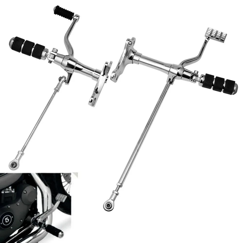 Complete Kit Black Forward Controls Foot Pegs Levers Linkages for Harley Sportster XL 1200 883 Selected 2014-2018