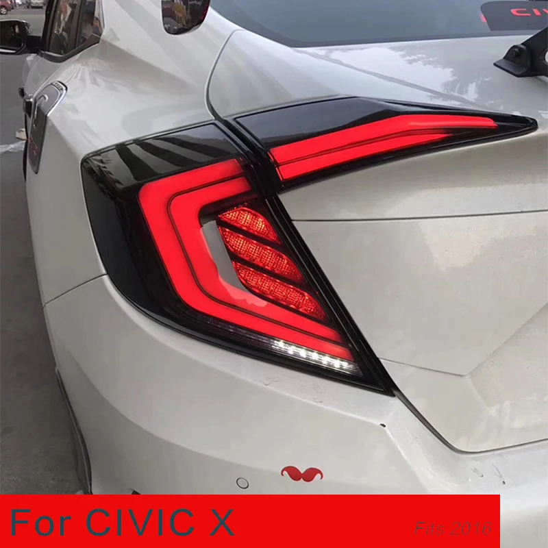 Задние фонари для стайлинга автомобиля Honda Civic 10th задние светодиодные задний