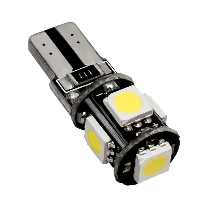 Торговля шины Canbus T10 5smd 5050 светодиодный Автомобильный светодиодный светильник с can-bus W5W 194 5050 SMD ОШИБОК белый светильник лампы