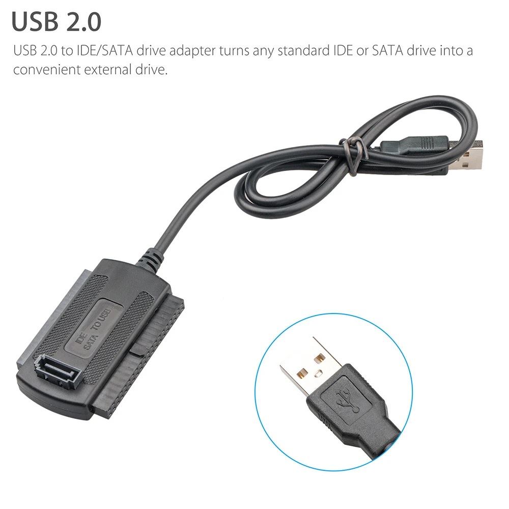 Кабель переходник SATA/PATA/IDE Drive на USB 2 0 кабель с горячей заменой подключи и работай