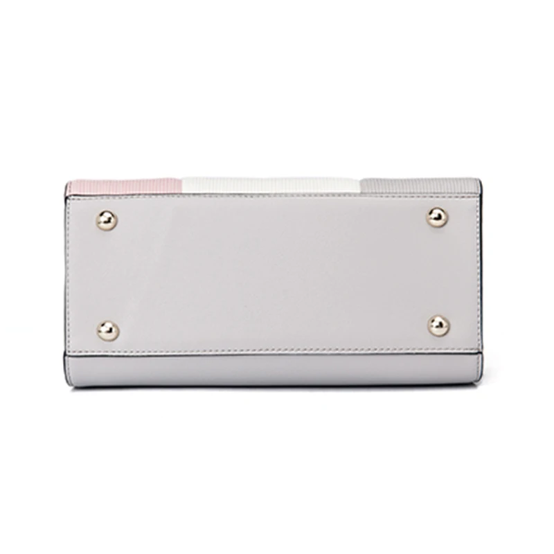 Women Handbag Luxury Bags Patchwork Women Solid Chains Rivet Bag Leather Designer Handbag HairBall Shoulder Kabelka SS7020 (8)