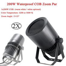 2 шт./лот Открытый 250 Вт COB теплый белый/белый зум Par свет DMX512 управление водонепроницаемый IP65 2/3/4CH канал для DJ вечерние свет
