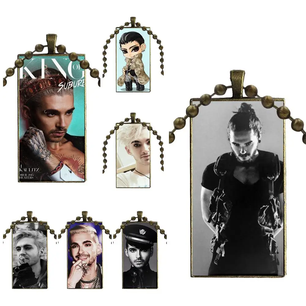 

For Girls Wholesale Bill Kaulitz Tokio Hotel Fashion Necklace Handmade Rectangle Shape Choker Necklace Jewelry Multi Designs