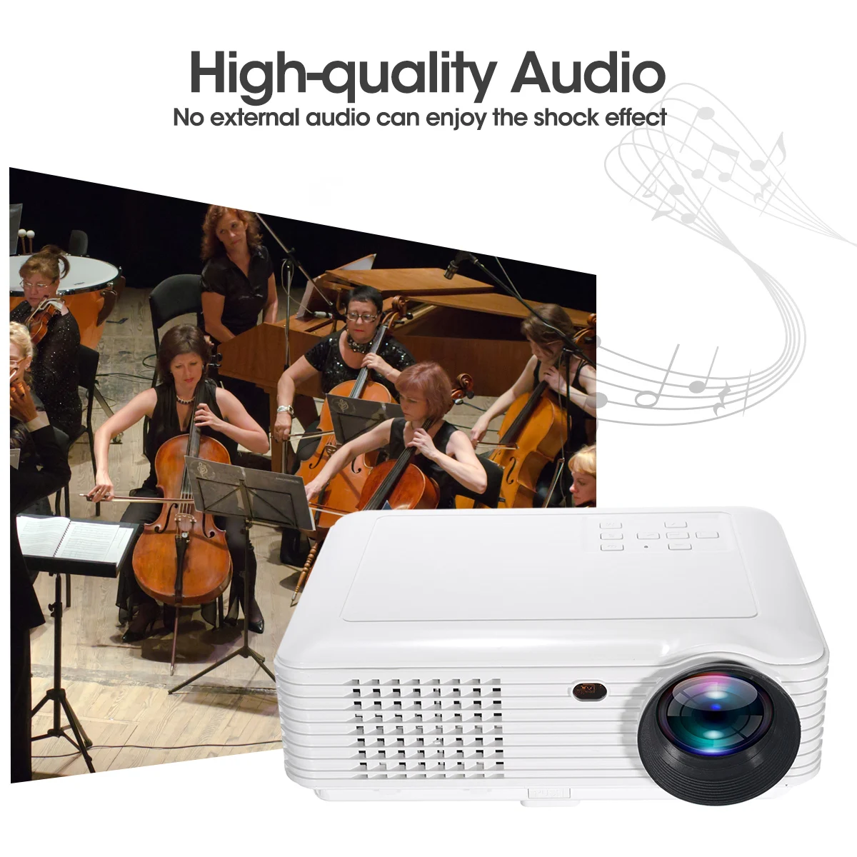 1080P 3500 Lumens LED Projector Home Theater portable mini Projector with AV cable Remote control 1080P 3500 Lumens LED Projector Home Theater portable mini Projector with AV cable Remote control