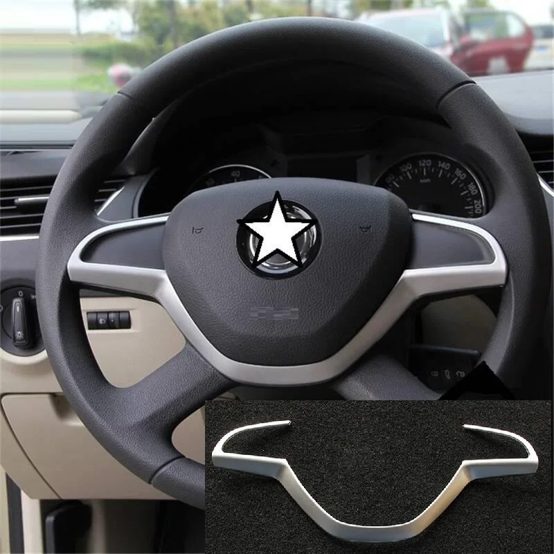 

Decorative Chromium Modified Steering Wheel Interior High-grade Car Styling Modification Parts Mouldings 18 19 FOR Skoda Fabia