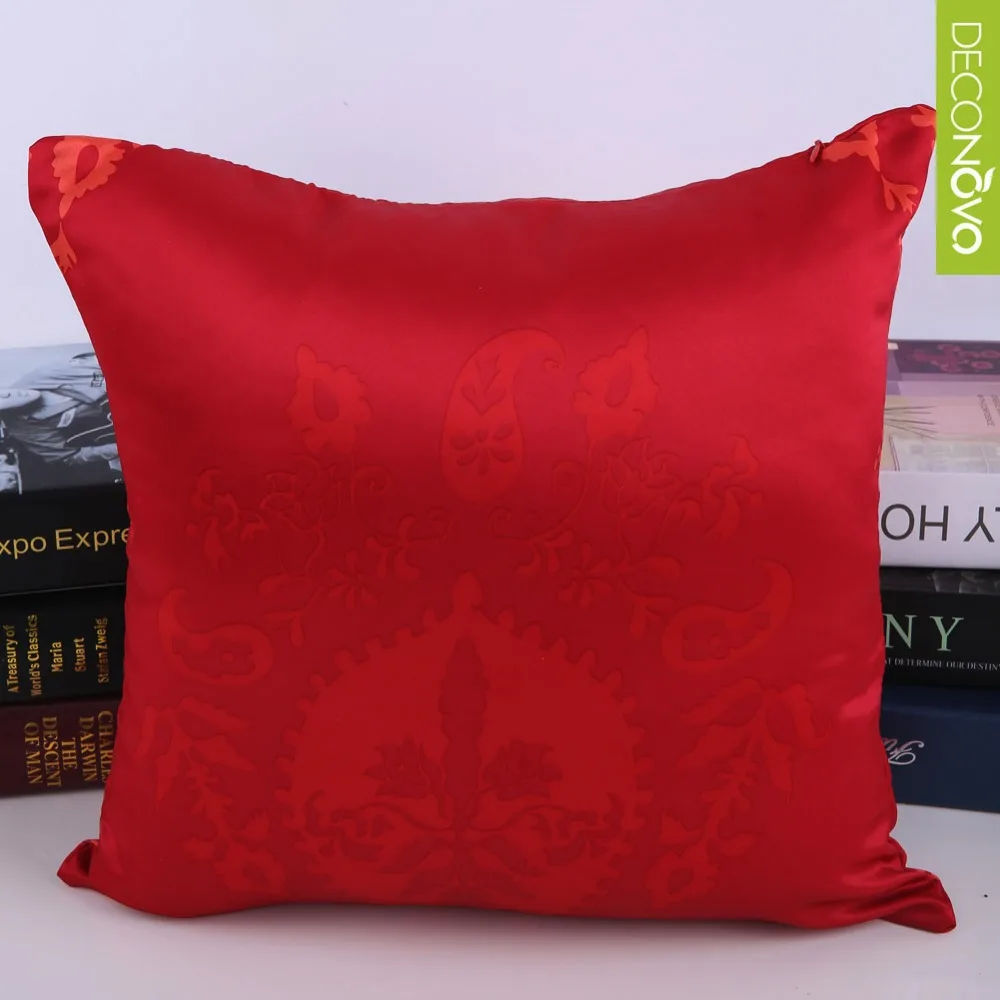 new design red cushion cover classic print pattern pillow cover 15'' x