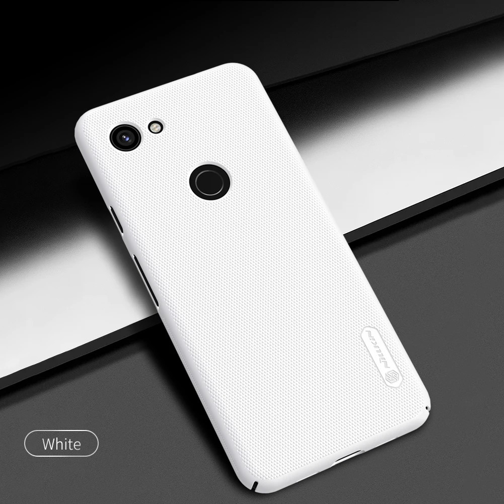 Чехол для Google Pixel 3a Pixel 3a XL матовый чехол Nillkin матовый чехол-накладка для Google Pixel 3a XL бампер Подарочный держатель - Цвет: Белый