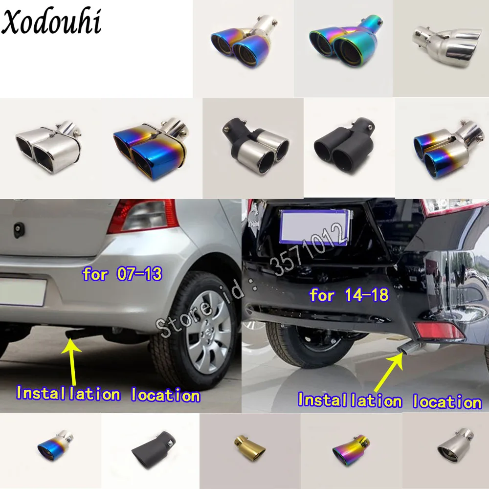Для Toyota Vios/Yaris sedan 2007-2017 2018 чехол для автомобиля глушитель внешняя задняя труба