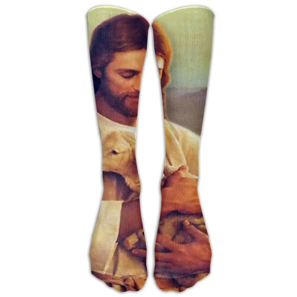SAMCUSTOM модные гольфы для женщин хлопок выше колена чулки для дамы Иисус Христианский Крест 3D Длинные