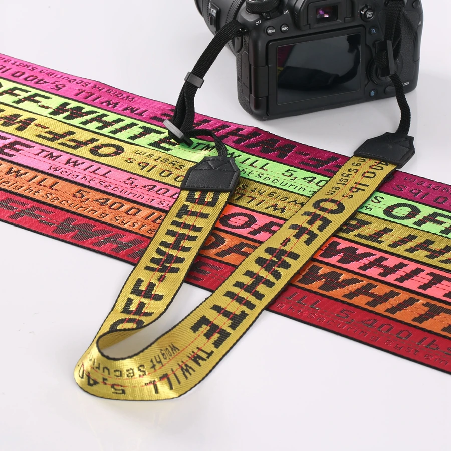 

For off white Colorful Neoprene Braided Camera Neck/Wrsit/Shoulder Strap for DSLR Canon Nikon Pentax Sony Fujifilm Olympus