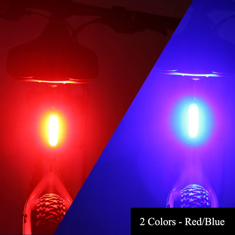 120lm USB Перезаряжаемые светодиодный Велосипедные фары велосипед Подседельный штырь задние лампы для Велоспорт Предупреждение шлем свет ночного Детская безопасность езда задний фонарь - Цвет: 2 Colors Red Blue