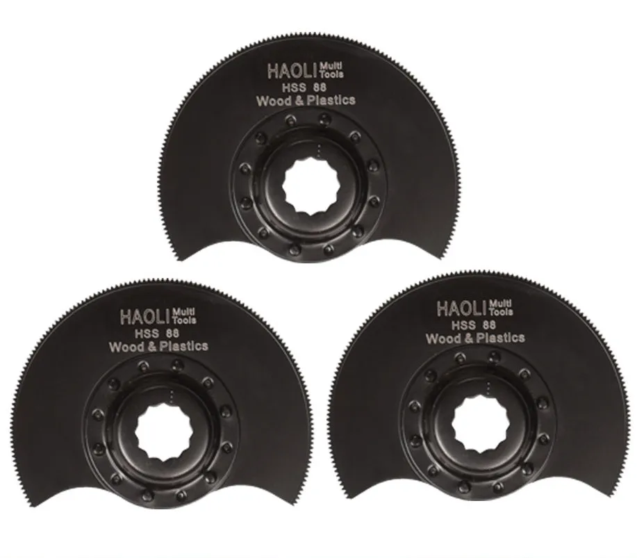 3 pcs HSS Flush segment oscillating muti tool blades for power tools
