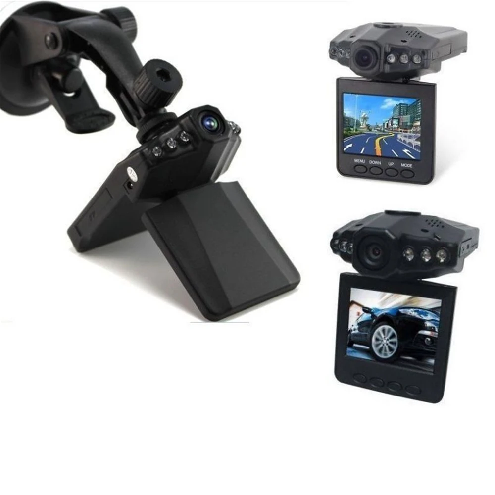 2.4 Inch Car Camera DVR 270 Degrees Whirl Dash Cam LED IR Light Vehicle Road Dash Video Recorder Black