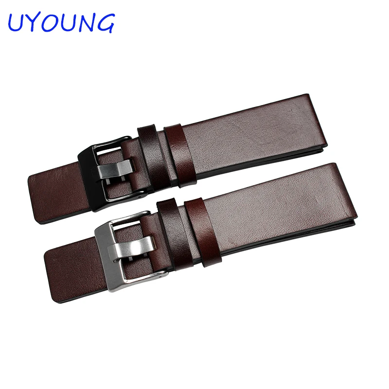 Meilleur Mode Véritable Bracelet En Cuir Hommes de bande de Montre 22mm 24mm 26mm 28mm 30mm Brun Remplacement Bracelet en cuir