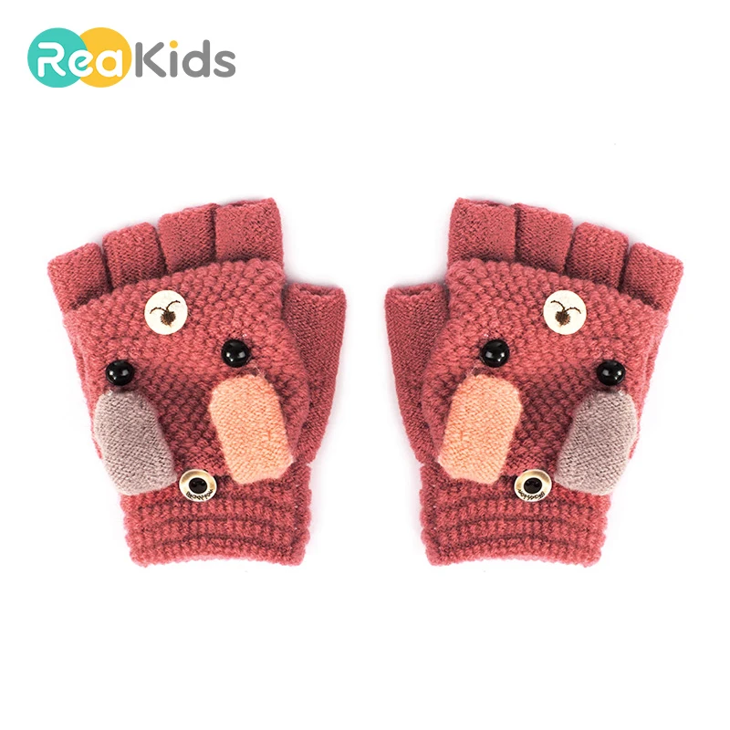 Lovely Cartoon Winter Thicken For Boys Girls Cute Warm Mittens Gloves for Kids T