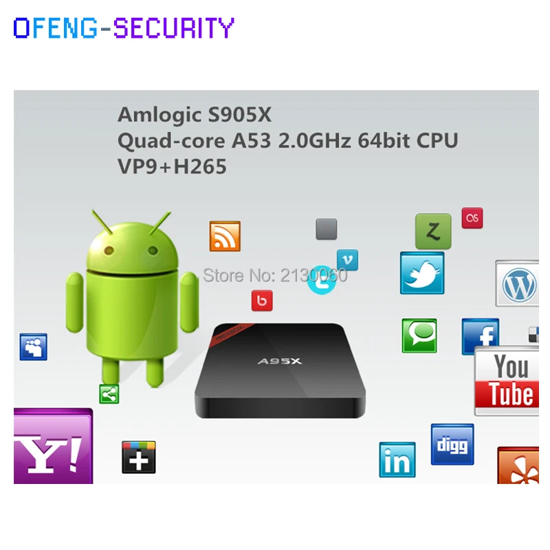 Приставка Смарт ТВ A95X Android 6 0 Rockchip RK3229 четырехъядерная Wi Fi 4K|Коробки передач и