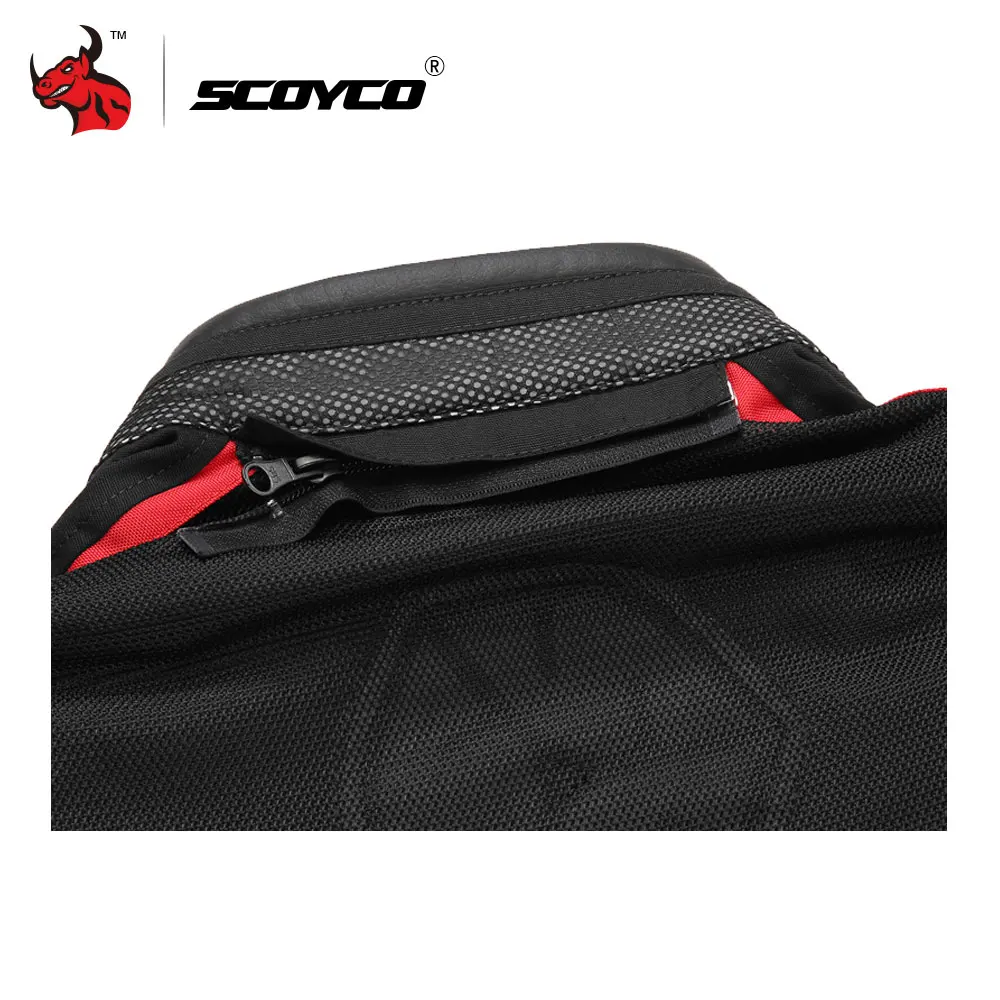 SCOYCO hombres motocicleta chaqueta impermeable negro Motocross ropa protectora cazadora Moto con codo hombro Protector