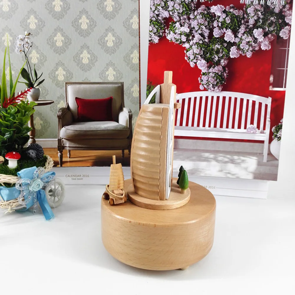 Kawaii Zakka карусель музыкальные коробки деревянная музыкальная шкатулка деревянные