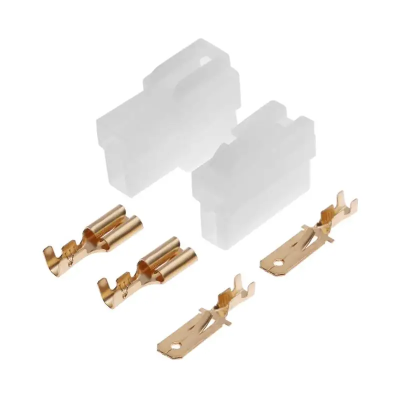 

ALLOYSEED T-Type 2 Pin DC Power Connector Plug Male Female Wiring Adapter Kit For VHF/UHF Kenwood Yaesu Icom Radio Walkie Talkie