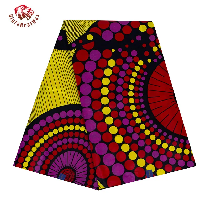 

New African BintaReal Wax Fabric New Hollandais Fabric 6 yards/pieces Pattern new Print Fabric Ankara African Fabric 24fs1239
