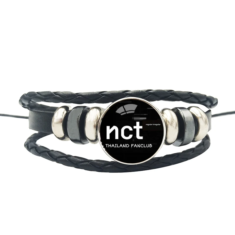 Браслет с шармами и кнопками NCT 127 корейский круглый стеклянный Многослойный