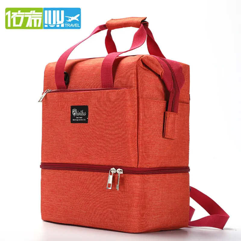 IUX водонепроницаемые Изолированные сумки для обедов Оксфорд для путешествий необходимый мешок для пикника унисекс термальная коробка для обедов коробка для еды аксессуары снаряжение - Цвет: Оранжевый