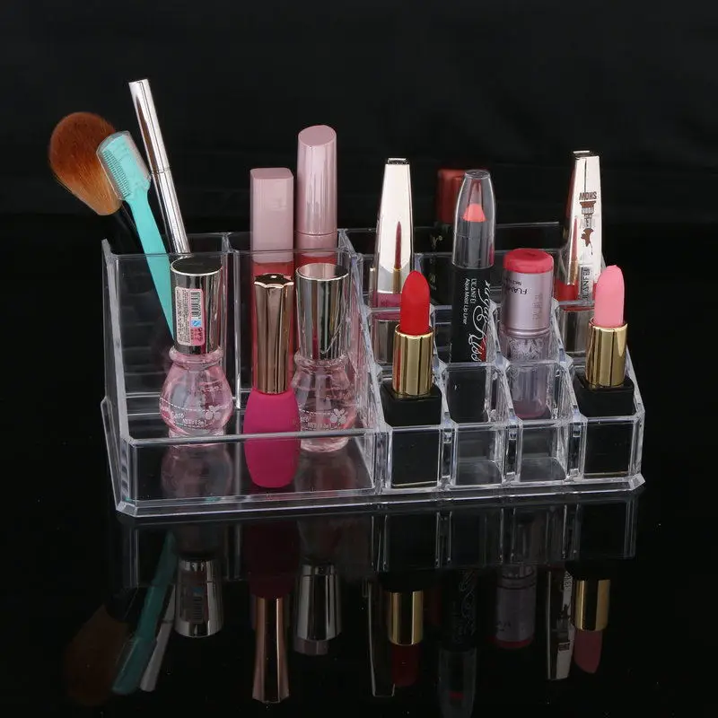 Cosmetics Organizer Clear Acrylic Makeup Organizer Holder Thick Wall