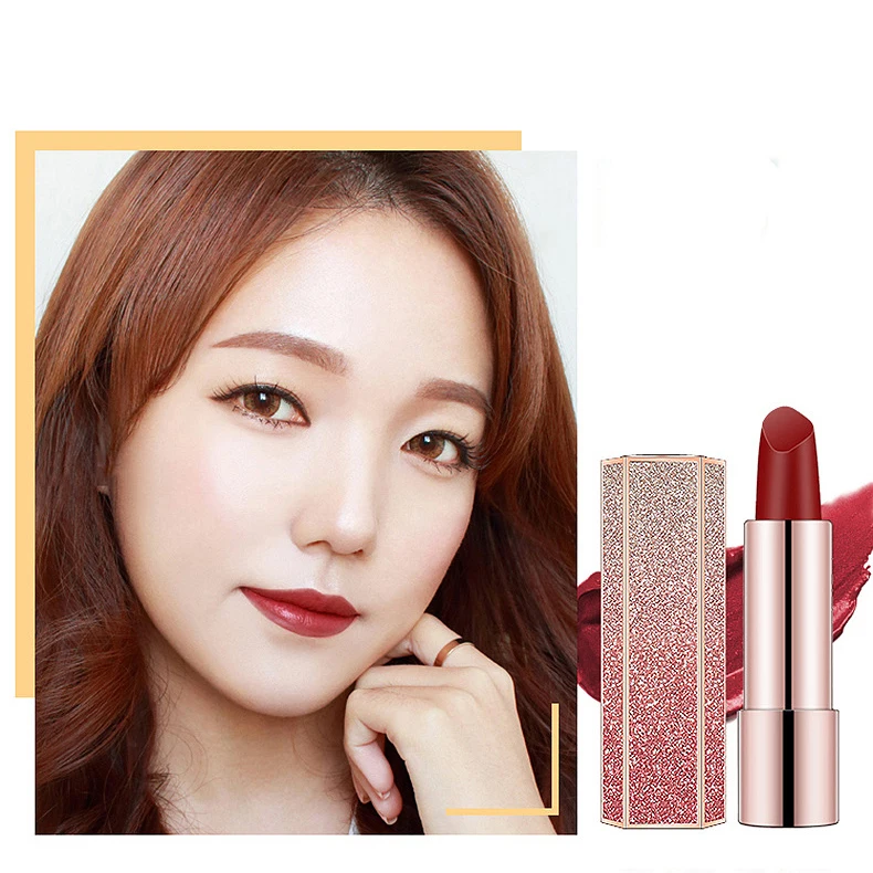 

New product Starry sky Waterproof Velvet Matte Lipstick 8 Colors Long Lasting Sexy Beauty Makeup Lip sticks Limited edition