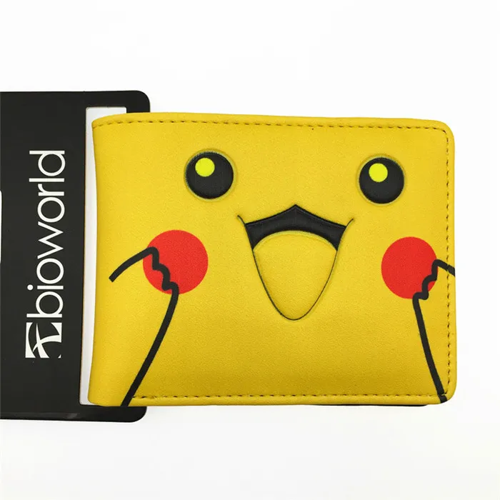 Короткий кошелек с мультяшным принтом Pocket Monster Pokemon Satoshi Pikachu, короткие кошельки, два сложения, кошелек, Детский кошелек, подарок - Цвет: x22