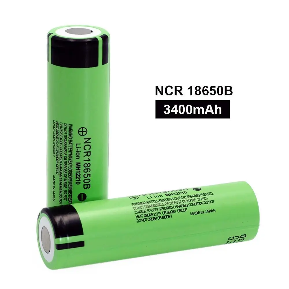 

4PCS 3.7V 3400mAh Battery Portable Large Capacity Rechargeable Lithium Ion Batteries for NCR18650B for flashlight Battery