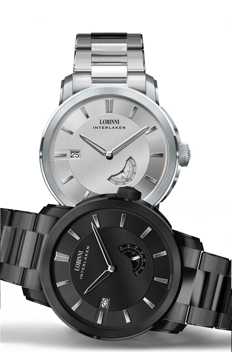 Элитный бренд LOBINNI часы Для мужчин Японии топ-автоматическое Механические Movt Сапфир Водонепроницаемый relogio Нержавеющая сталь часы L16014-7