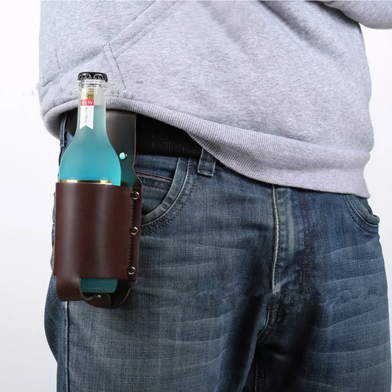 

New 1pc Holster Portable Bottle Waist Beer Belt Bag Handy Wine Bottles Beverage Can Holder