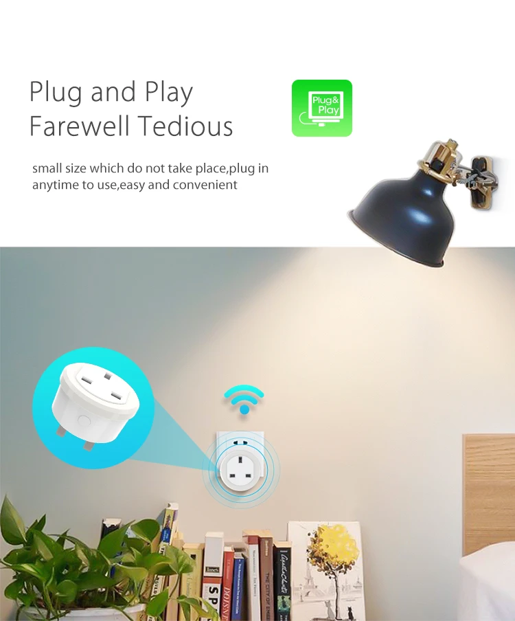 Цена акции Новый Великобритания Plug smart Wi-Fi, вилка работает с Alexa google дома и Smart Life App