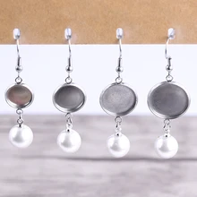 Reidgaller 5 пар подходит 10 мм 12 мм 14 мм 16 мм круглая основа для кабошона для серег из нержавеющей стали пустой ободок настройки diy ювелирных изделий