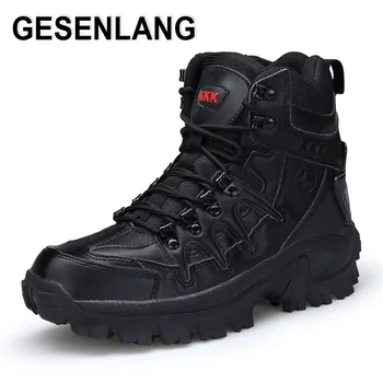 

Men Big Size Military Tactical Boots Army Desert Hiking Combat Boots High Top Breathable Climbing Hunting Trekking Outdoor Shoes