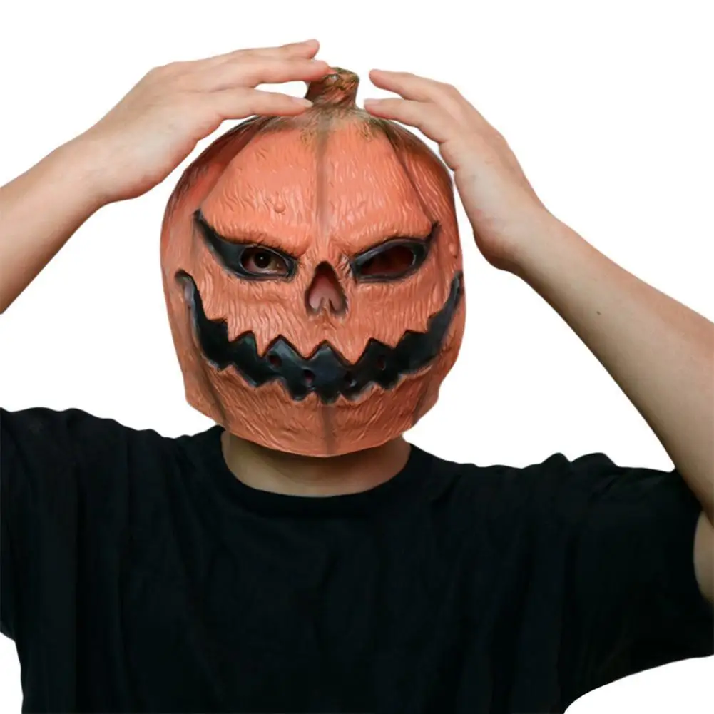 

Hot Halloween Latex Pumpkin Mask Cos Ghost Pumpkin Headgear Spoof Game skull Mask Drop Shipping