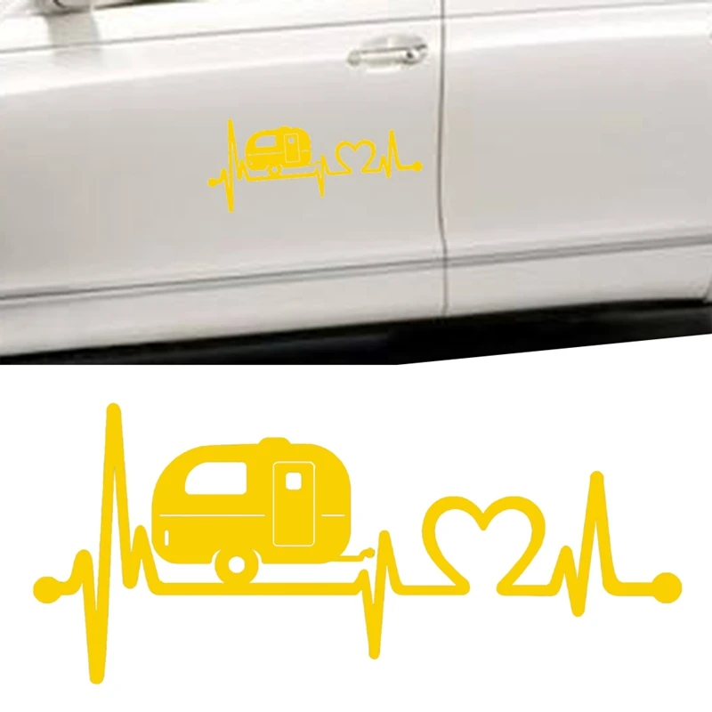 Стикер Caravan Love Heartbeat мультяшный стикер для автомобиля наклейки кемпера кузов